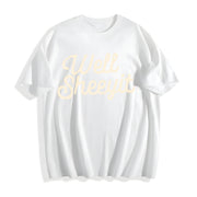 Well Sheeyit Retro Cotton T-Shirt in White