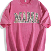Hunting Mama Camo Mama Mother's Day vintage washed oversized T-shirt in Red