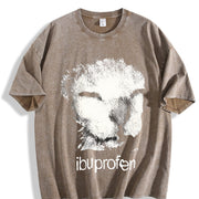 For Formal Urban Distressed Enthusiasts Vintage Washed T-Shirt in Brown