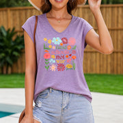 Fund Schools Not War Women's Color Cotton Tank Top in Purple