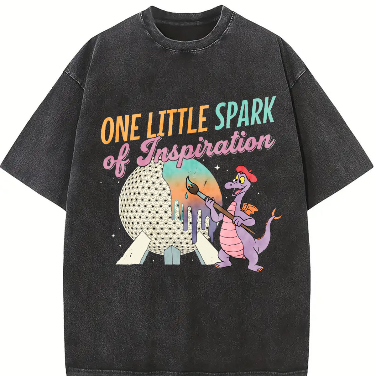 One Little Spark Festival of the Arts Vintage Washed T-Shirt in Black