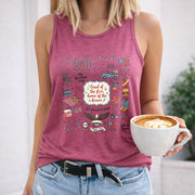 Land of the Free Home of the Brave Women's Color Cotton Tank Top in Red