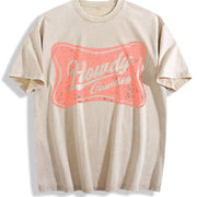 Howdy Cowboy Howdy Western Yee Haw vintage washed oversized T-shirt in Beige