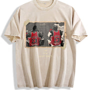 Chicago The Last Dance MJ & Pip vintage washed oversized T-shirt in Beige