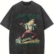Strawberry Jams but My Don't Vintage Washed T-Shirt in Black