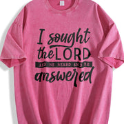 I Sought the Lord He Answered Vintage Washed T-Shirt in Red