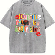 Anti Ice Wash # 100cottontee # DoubleSidedPrint # Vintage Washed T-Shirt in Gray