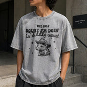 Diddly Squat Possum Vintage Washed T-Shirt in Gray