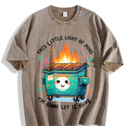Emotional Dumpster Fire Vintage Washed T-Shirt in Brown