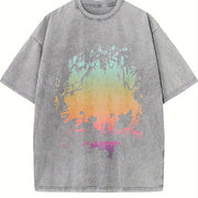Remake the Lion Kingg Hakuna Matata Silhouettee Jungle Vintage Washed T-Shirt in Gray