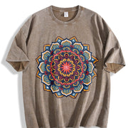 Mandala FDT Anti Trump Vintage Washed T-Shirt in Brown