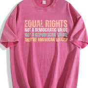 Equal Rights an American Value Vintage Washed T-Shirt in Red