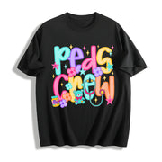 Cute Pediatric Crew for Pediatric Nurse Cotton T-Shirt in Black
