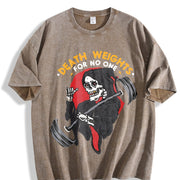 Death Weights for No One Vintage Washed T-Shirt in Brown