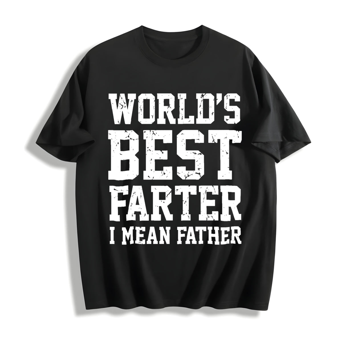 World Best Farter I Mean Father Classic for Versatile Cotton T-Shirt in Black