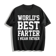 World Best Farter I Mean Father Classic for Versatile Cotton T-Shirt in Black
