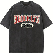 Williamsburg Brooklyn 1986 Sleeveless Tank Vintage Washed T-Shirt in Black
