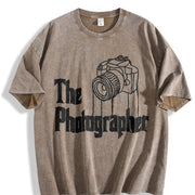 The Photographer Vintage Washed T-Shirt in Brown