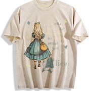 I Am Under No Obligation Vintage Washed T-Shirt in Beige