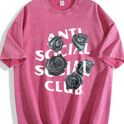 Anti Social Club Vintage Washed T-Shirt in Red