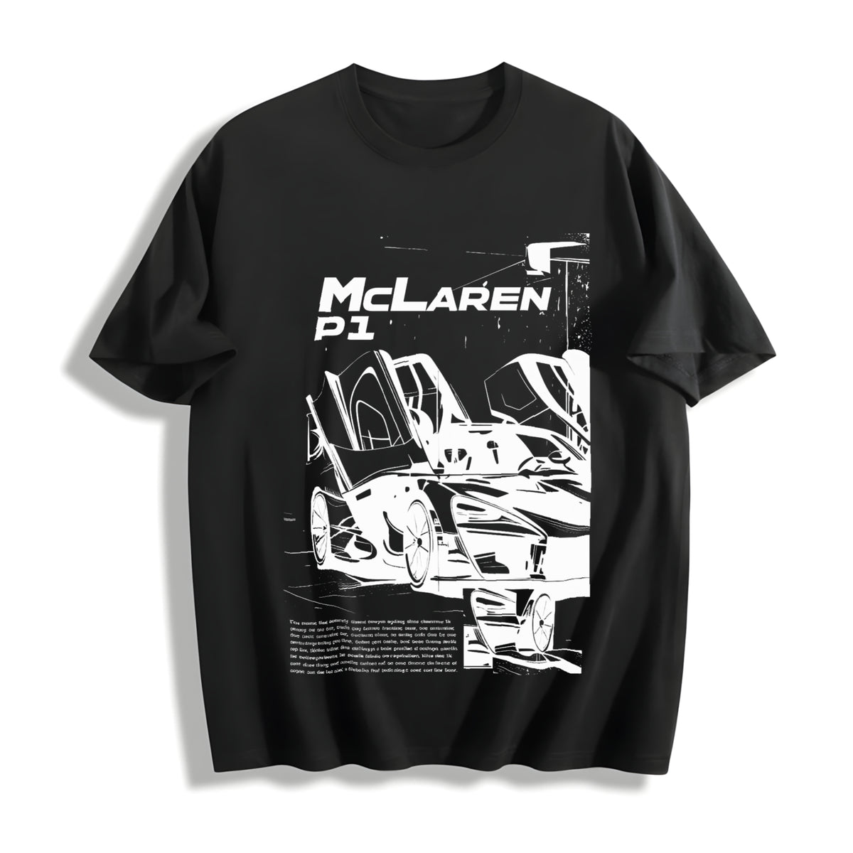 P1 Supercar 90s Cotton T-Shirt in Black