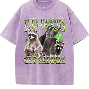 Even Baddies Get Saddies Vintage Washed T-Shirt in Purple