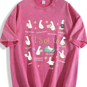 It's OK to Be Different Autism Goose vintage washed oversized T-shirt in Red
