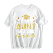 Premium Proud Aunt of a 2026 Graduate for Aunt Senior Cotton T-Shirt in White