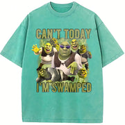 Can't Today I'm Swamped Vintage Washed T-Shirt in Blue