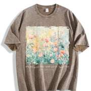 Christian His Mercies Are New Every Morning Bible Verse Vintage Washed T-Shirt in Brown