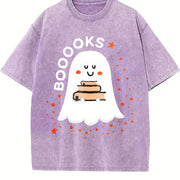 Booooks Ghost Books Vintage Washed T-Shirt in Purple