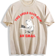 This Could Have Been an Email Cat Vintage Washed T-Shirt in Beige