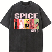 Spice Girls Photo Block Spice Tour 90s vintage washed oversized T-shirt in Black