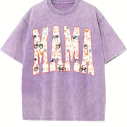 Farm Mama Country Mom Vintage Washed T-Shirt in Purple