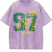 US 97 Lost Archives Tank Vintage Washed T-Shirt in Purple