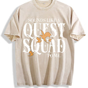 Basgiath War College Vintage Washed T-Shirt in Beige