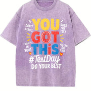 You Got This Test Day Vintage Washed T-Shirt in Purple