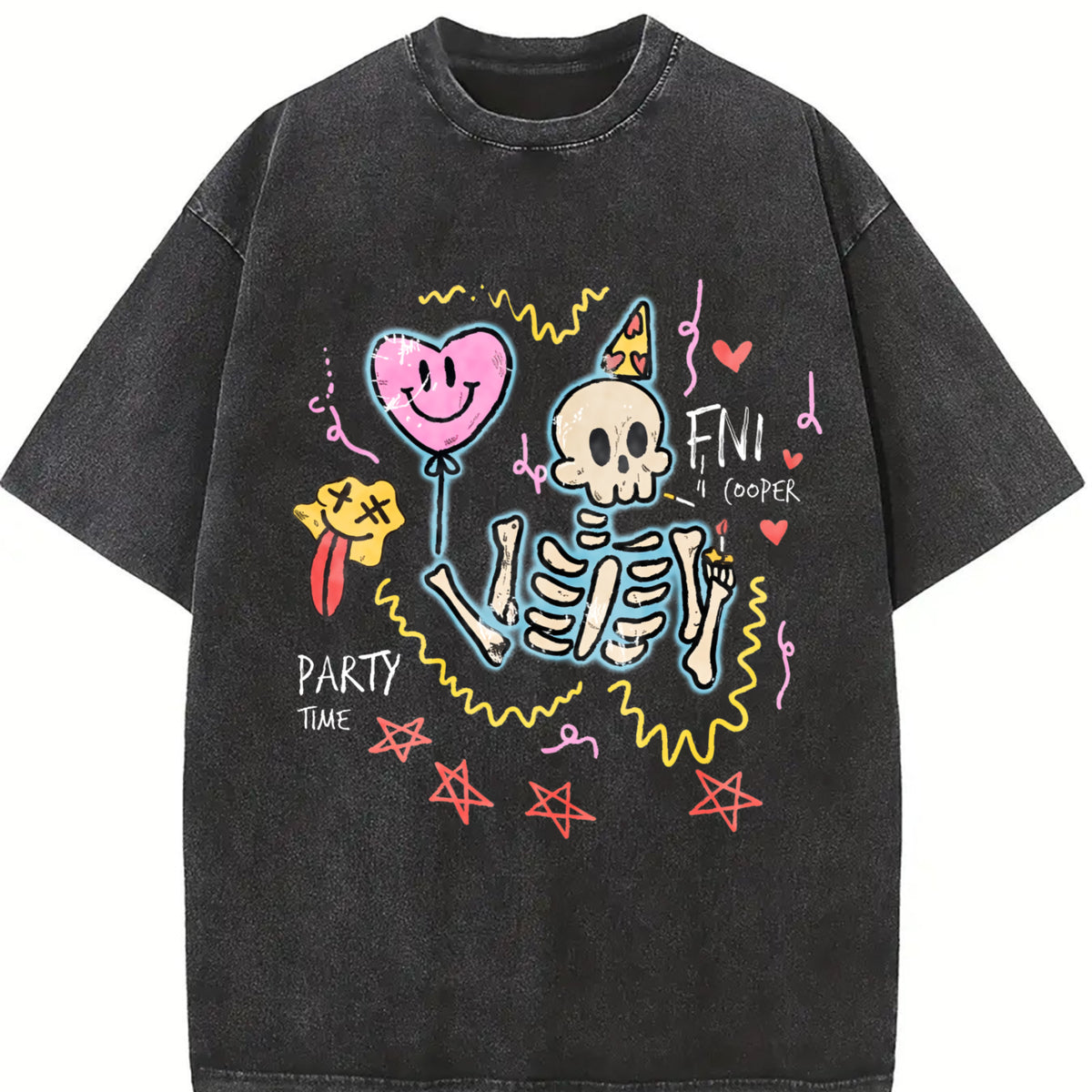 Heavy Distressed Anti-wax with a End Vintage Washed T-Shirt in Black