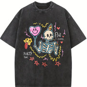 Heavy Distressed Anti-wax with a End Vintage Washed T-Shirt in Black