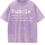 Funcle Definition Uncle Family Novelty Classic Uncle Vintage Washed T-Shirt in Purple