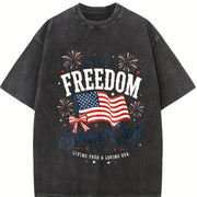 Sweet Freedom Social Club Vintage Washed T-Shirt in Black