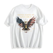 Retro 250th Anniversary of the United States Cotton T-Shirt in White