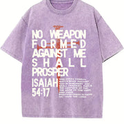 No Weapon Christian Jesus Easter vintage washed oversized T-shirt in Purple