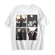 Michael Myers and Ghostface Cotton T-Shirt in White