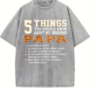 5 Things You Should Know About My Papa Vintage Washed T-Shirt in Gray