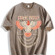 Free Bird American Eagle vintage washed oversized T-shirt in Brown