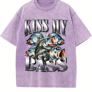 Kiss My Bass 90s Bootleg Rap Vintage Washed T-Shirt in Purple