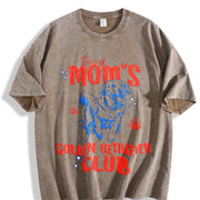 Tired Moms Golden Retriever Club Vintage Washed T-Shirt in Brown