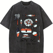 Fishing Lures Trade Vintage Washed T-Shirt in Black
