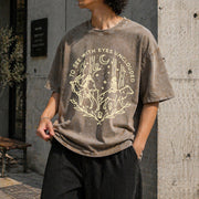Princess Mononoke Acid 90s Vintage Washed T-Shirt in Brown